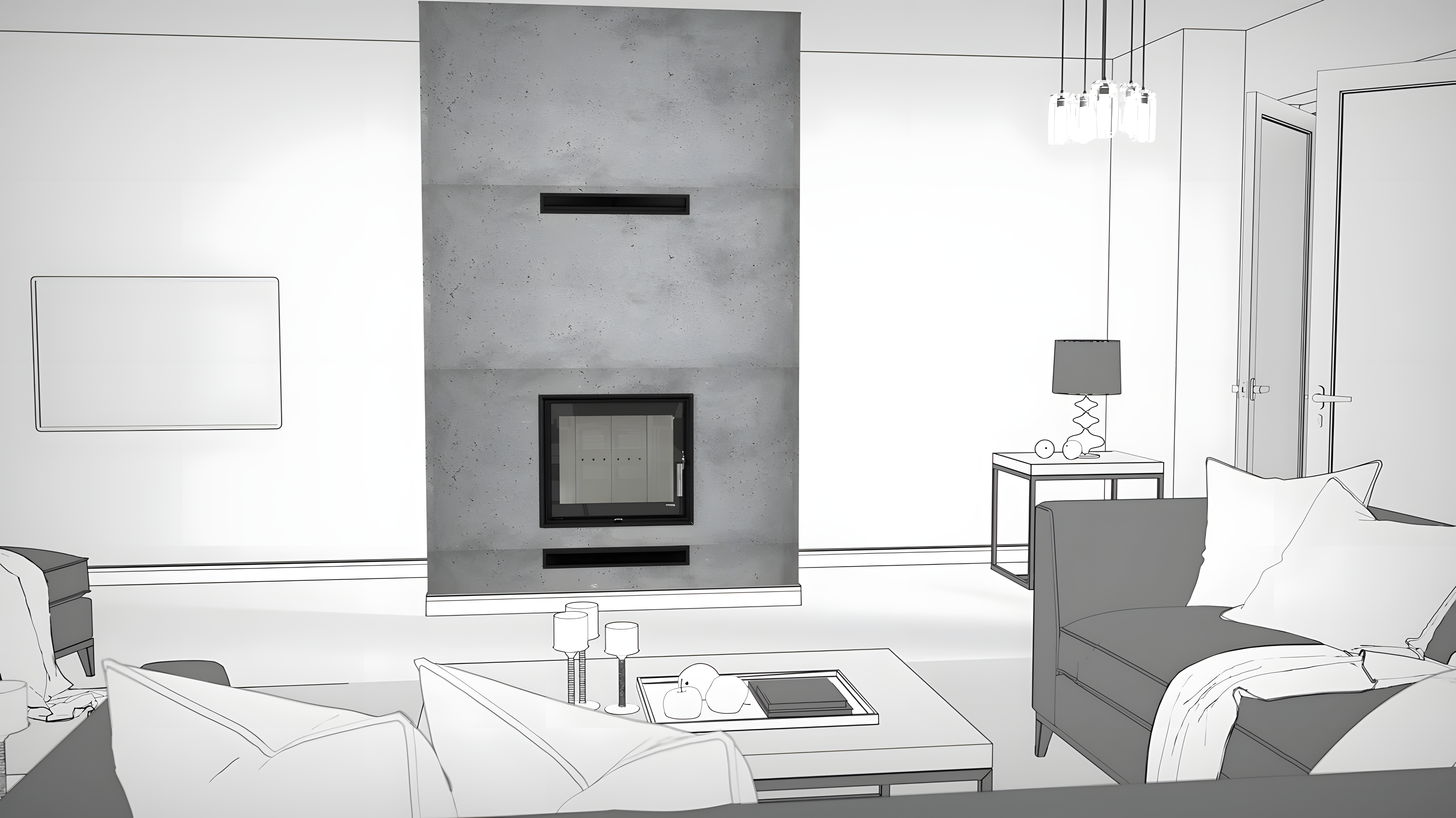 luft kominkowy Defro Home w zabudowie kominka